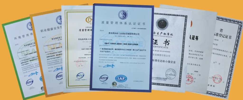 Certificados empresariais e qualificações industriais da Hongkun