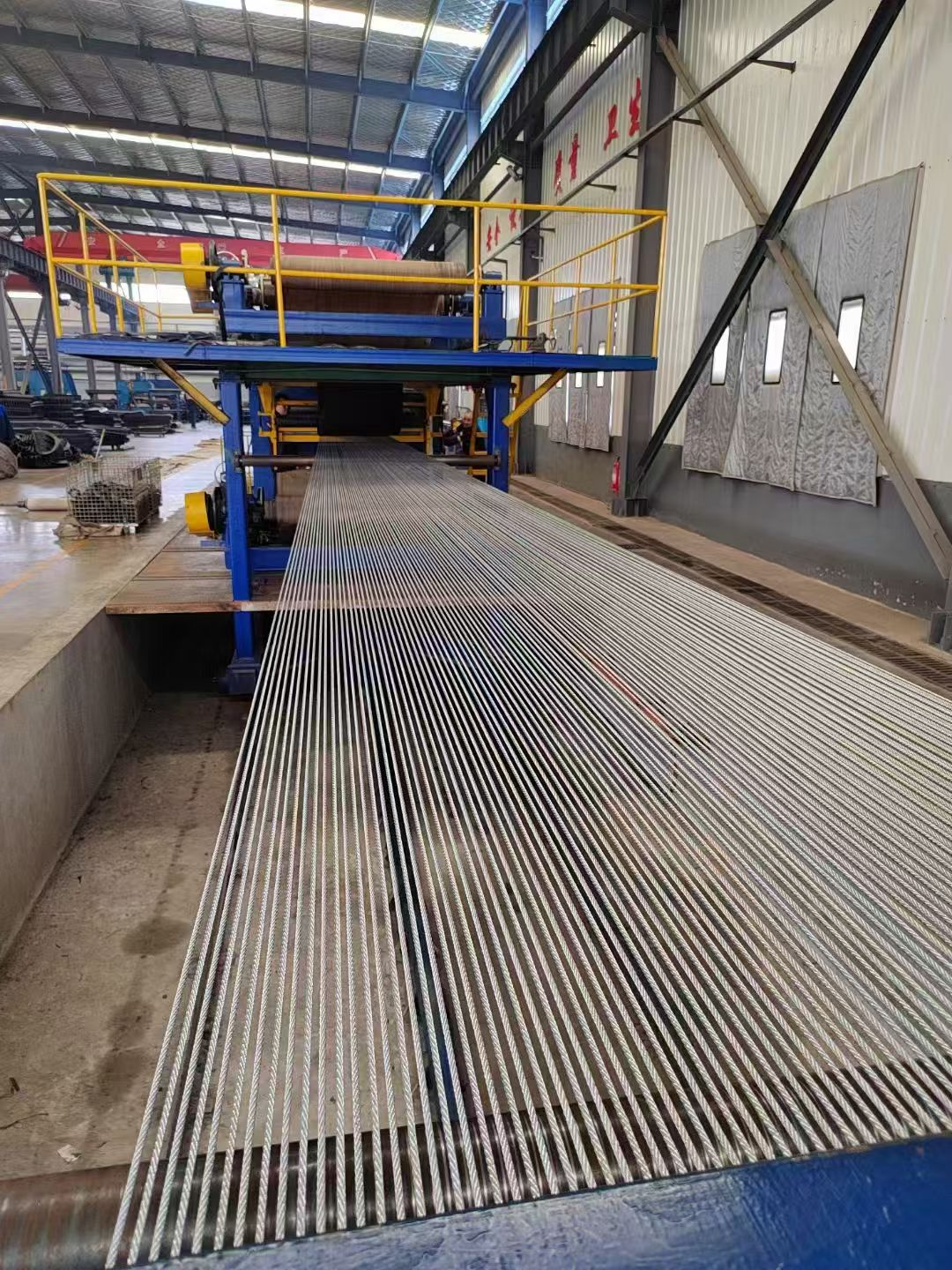 Parallel longitudinal steel cords arranged inside a steel cord conveyor belt carcass